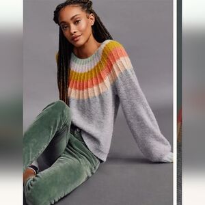 Anthropologie "Colleen" Sweater in "GR MOTIF", Size S, #OB1247394, NWOT
